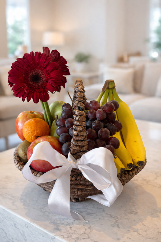 Classic Fruit & Bloom Gift Basket